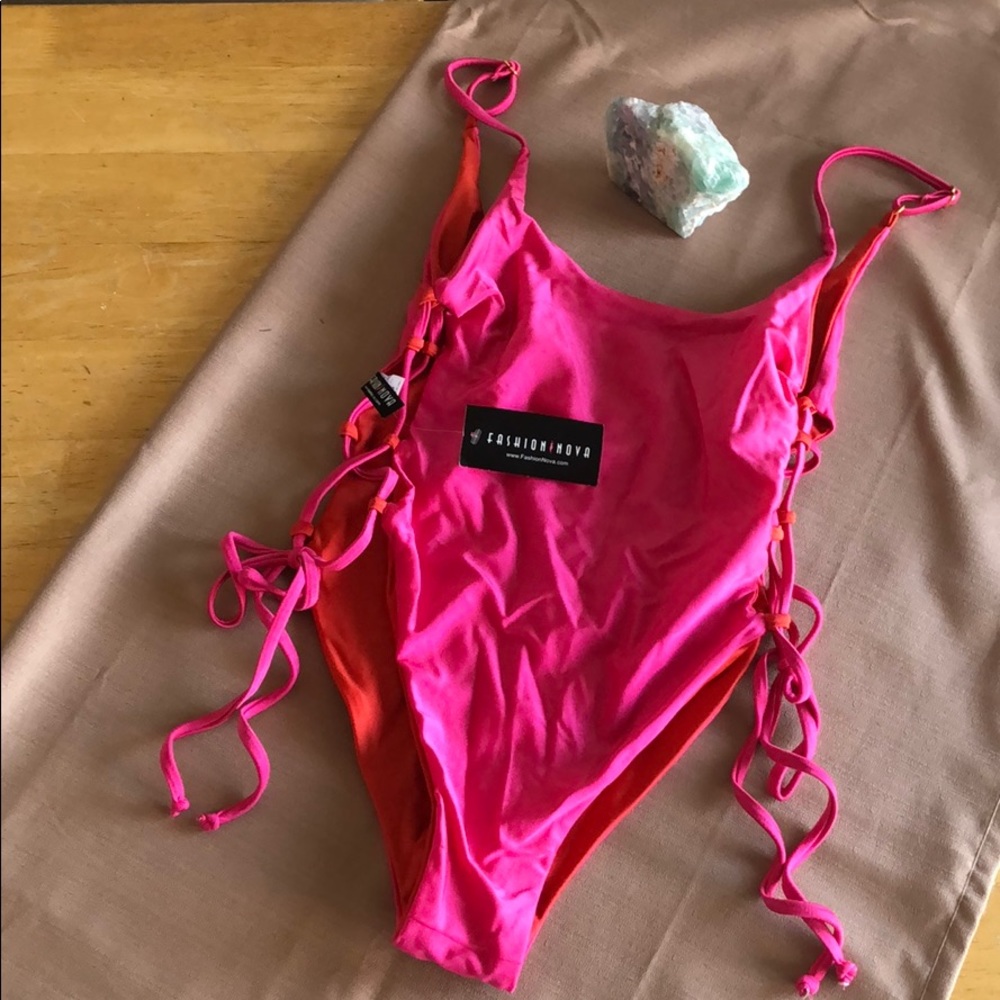 One piece bathing suit.